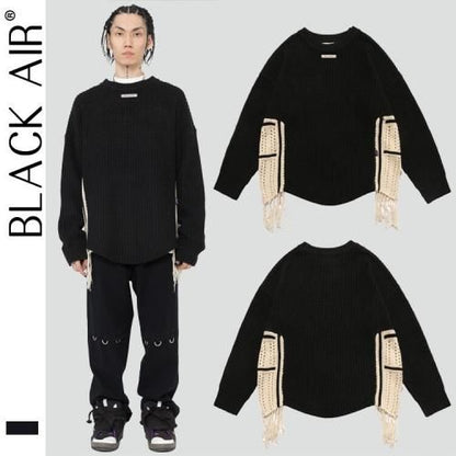 MADE EXTREME Black Air バイカラー BIGニット BLACK