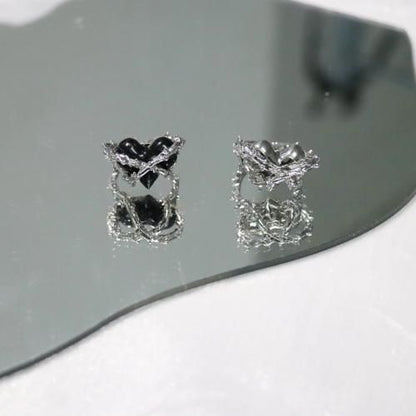 有刺鉄線 ハート リング SILVER
