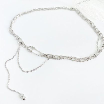 Rhinestone Safe Pin Necklace - YOUAREMYPOISON