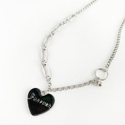 Logo Heart Chain Necklace - YOUAREMYPOISON