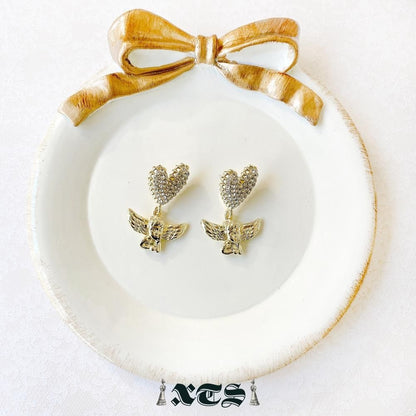 XTS Heart & Angel ハートエンジェル ピアス GOLD ゴールド TS0229