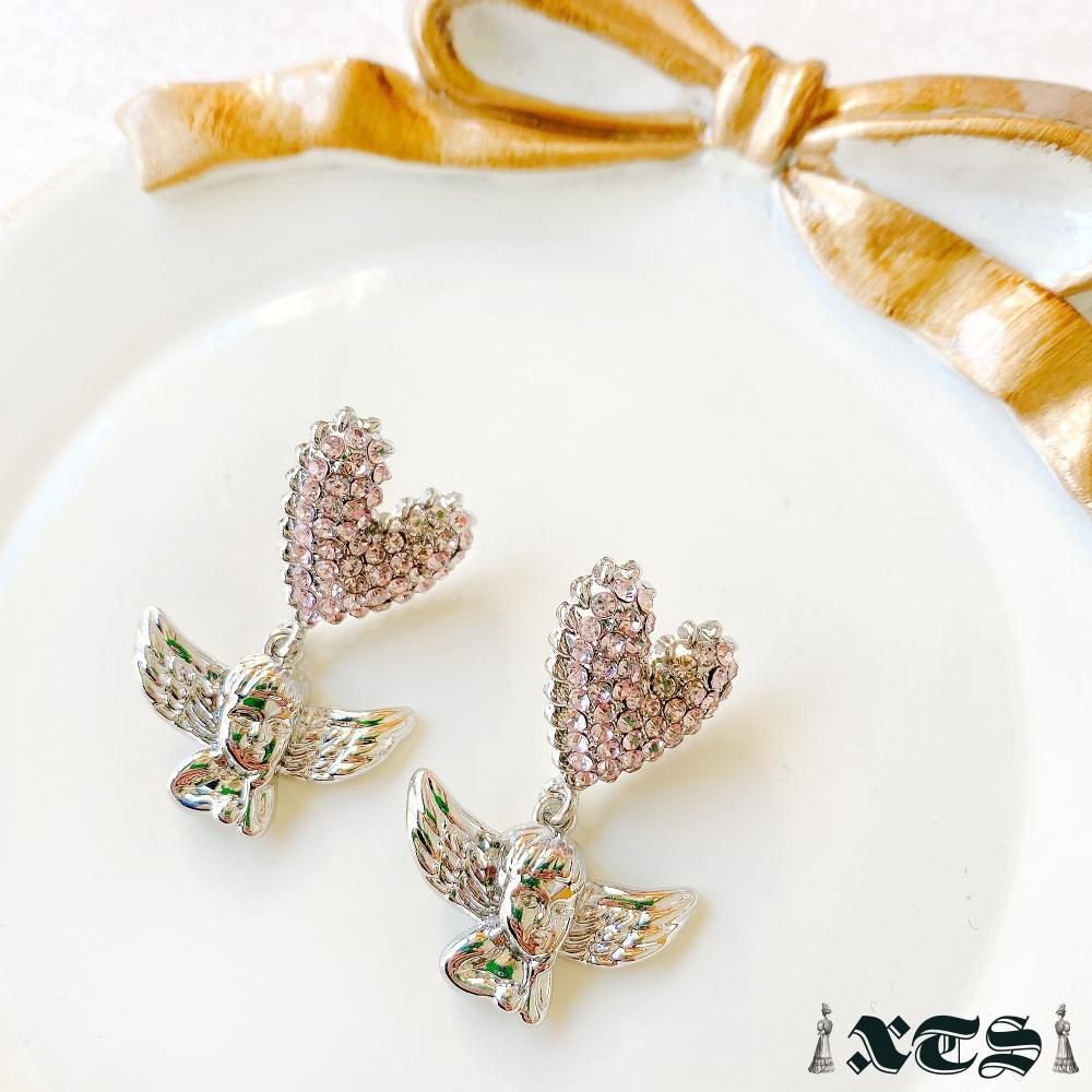 XTS Heart & Angel ハートエンジェル ピアス SILVER シルバー TS0229