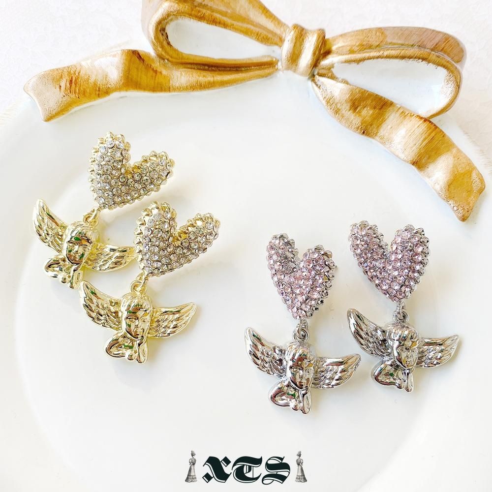 XTS Heart & Angel ハートエンジェル ピアス SILVER シルバー TS0229