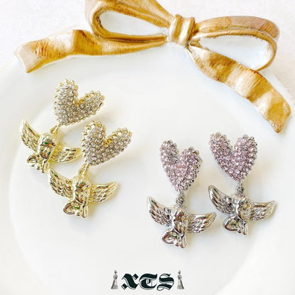 XTS Heart & Angel ハートエンジェル ピアス SILVER シルバー TS0229