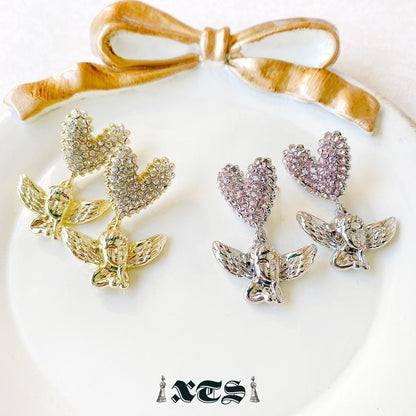 XTS Heart & Angel ハートエンジェル ピアス SILVER シルバー TS0229