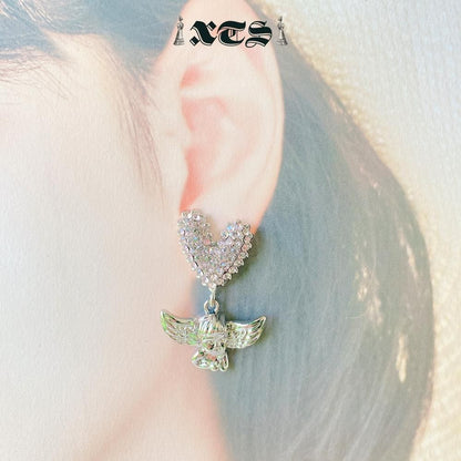 XTS Heart & Angel ハートエンジェル ピアス SILVER シルバー TS0229