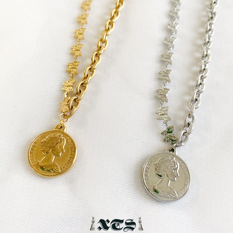 Coin Pendant Choker - YOU ARE MY POISON