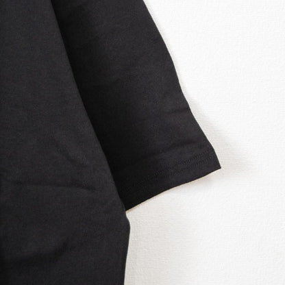 なめ猫 バックフォトオーバーシルエット 半袖Tシャツ BLACK