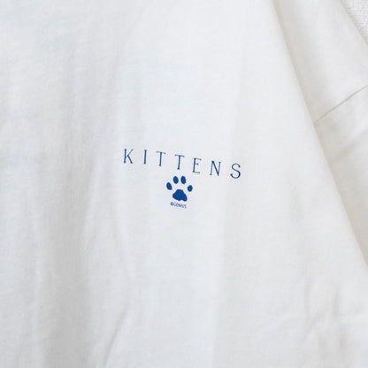 なめ猫 バックフォトオーバーシルエット 半袖Tシャツ WHITE