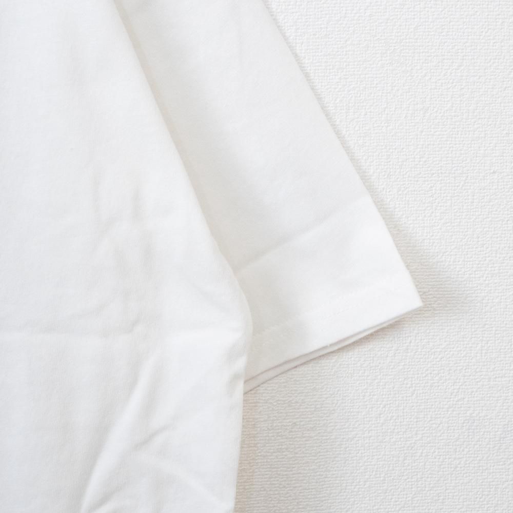 なめ猫 バックフォトオーバーシルエット 半袖Tシャツ WHITE