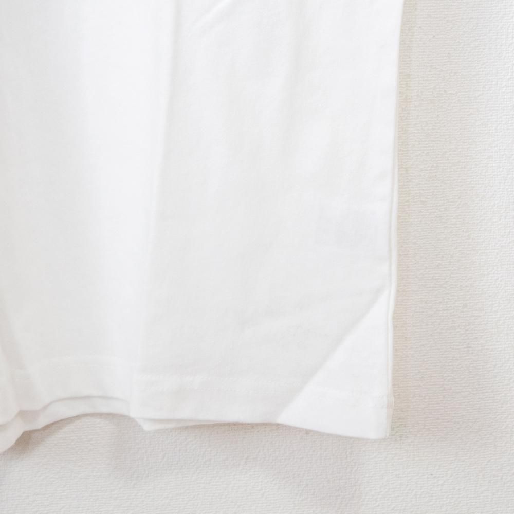 なめ猫 バックフォトオーバーシルエット 半袖Tシャツ WHITE