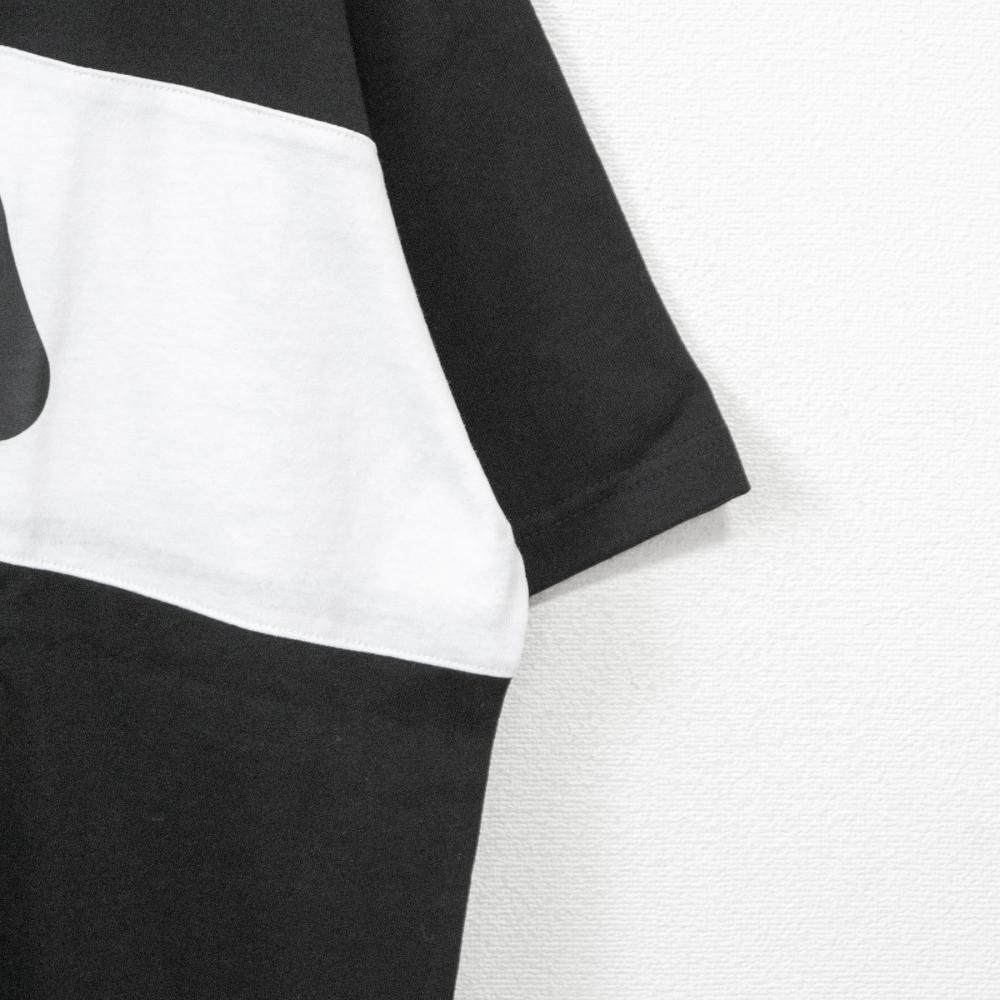 FILA フィラ 配色切り替えロゴプリントクルーネック 半袖Tシャツ BLACK