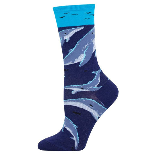 Socksmith Whale Watching Crew Socks - YOUAREMYPOISON