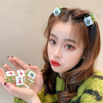 麻雀牌 ビッグ ヘアクリップ