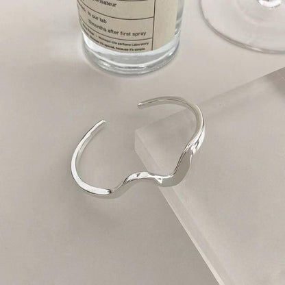 【会員限定0円】ウェーブ バングル SILVER