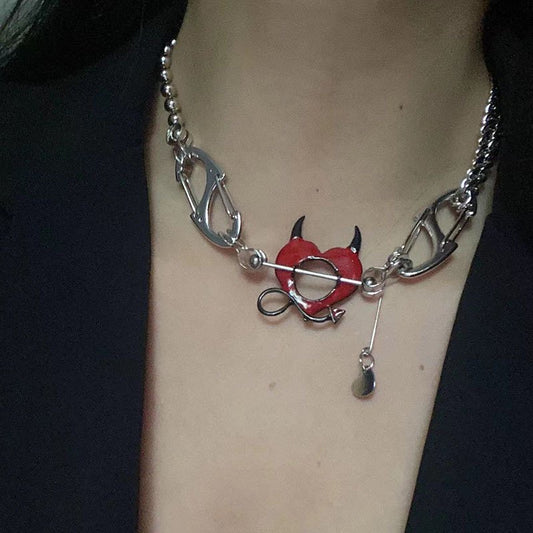 Devil Heart Chain Necklace - YOUAREMYPOISON