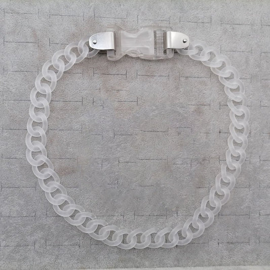 Plastic Buckle Chain Necklace Clear