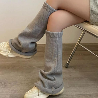40cm丈 ゴム抜き レッグウォーマー ルーズソックス GRAY グレー