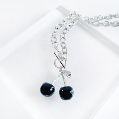 Black Cherry Chain Necklace - YOUAREMYPOISON