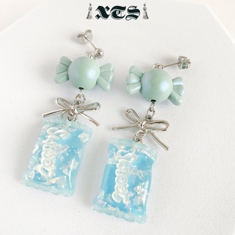 XTS Candy Sweet Candy Earrings Sky Blue