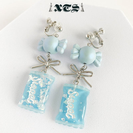 XTS Candy Sweet Candy Earrings Sky Blue