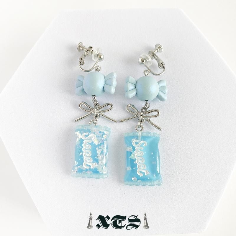 XTS Candy Sweet キャンディ イヤリング Sky Blue