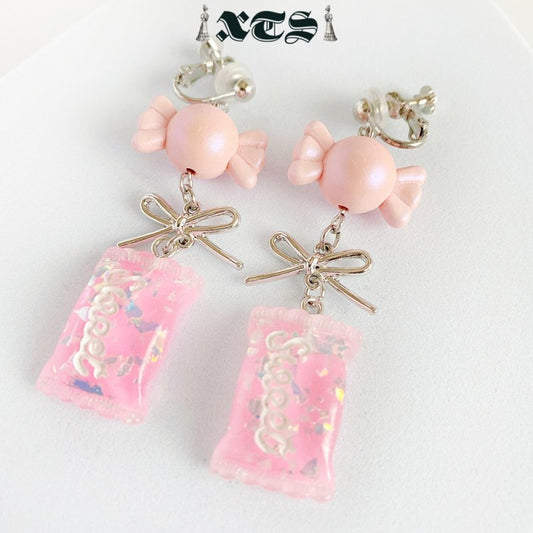 XTS Candy Sweet キャンディ イヤリング PINK ピンク