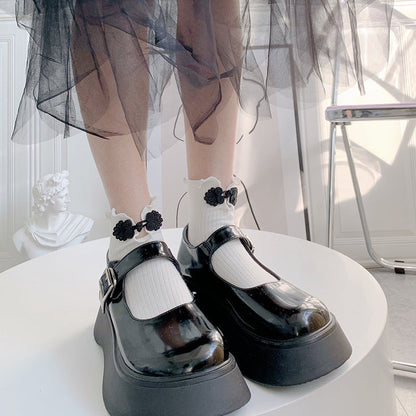 綿混33cm ルーズソックス WHITE