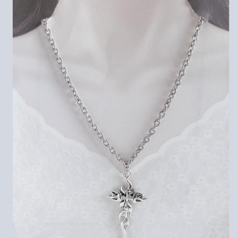 XTS ファイヤークロス Fire Cross ネックレス SILVER TS0254