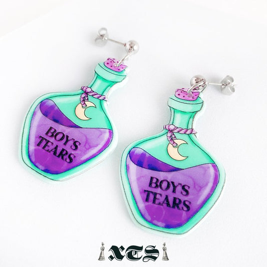 XTS Tears Bottle Boys Tears Bottle Earrings TS0262