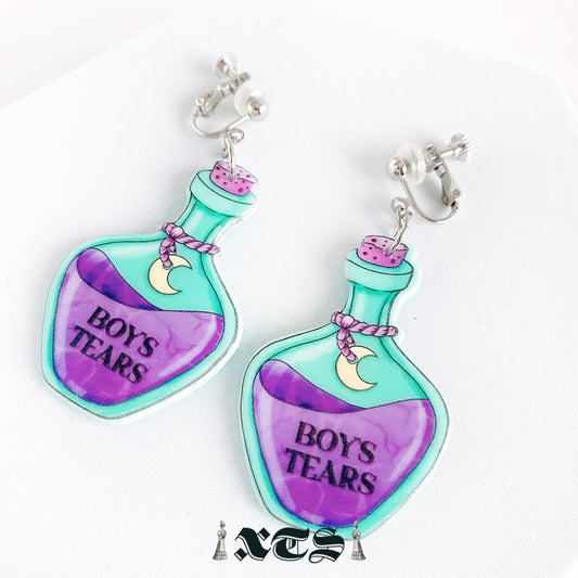 XTS Tears Bottle Boys Tears Bottle Earrings TS0262