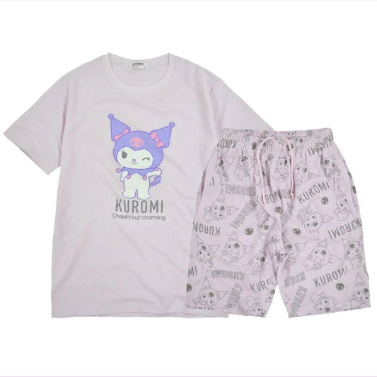 Sanrio Kuromi Dry Waffle T-shirt and Shorts Set PURPLE