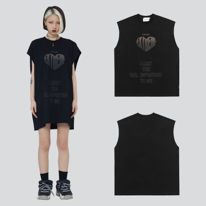 MADE EXTREME BLACK AIR ロゴ カットオフタンクトップ BLACK