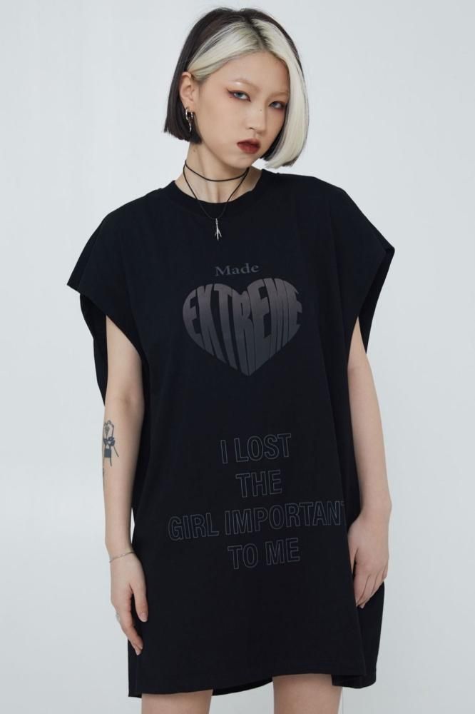 MADE EXTREME BLACK AIR ロゴ カットオフタンクトップ BLACK