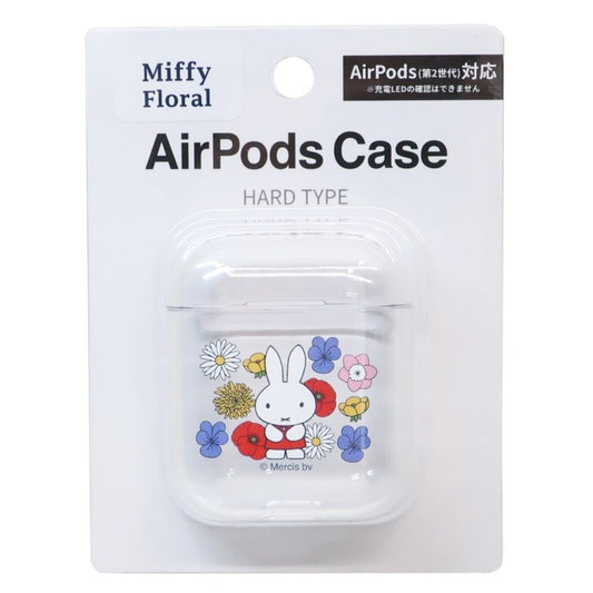 ミッフィー AirPods ハードクリアカバー Miffy Floral 第1/第2世代対応