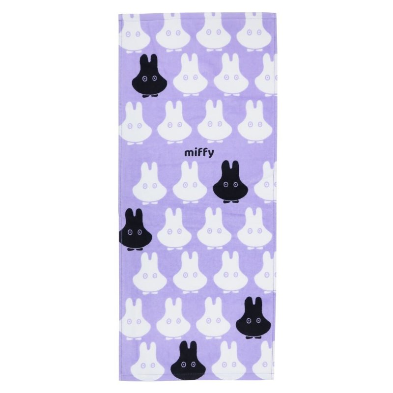 Miffy Printed Long Towel Ghost Procession Face Towel PURPLE