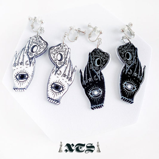 XTS Tattoo Hand With Planchette Earrings TS0264