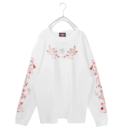 ACDC RAG Made in Japan Inari Long Sleeve T-Shirt WHITE