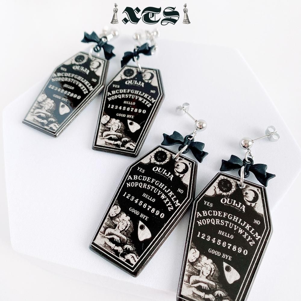 XTS 棺桶 Coffin Ouija Board Ribbon ピアス TS0265