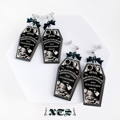 XTS 棺桶 Coffin Ouija Board Ribbon ピアス TS0265