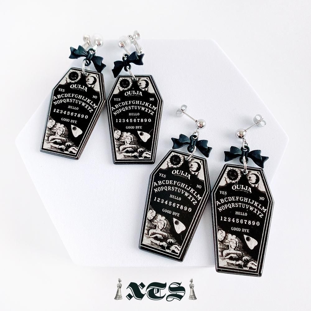 XTS 棺桶 Coffin Ouija Board Ribbon イヤリング TS0265
