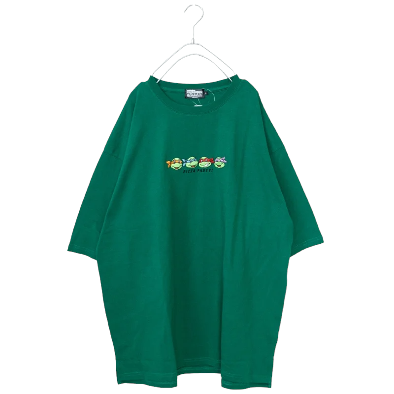 TURTLES ニンジャ・タートルズ 刺繍BIG Tシャツ GREEN グリーン 緑