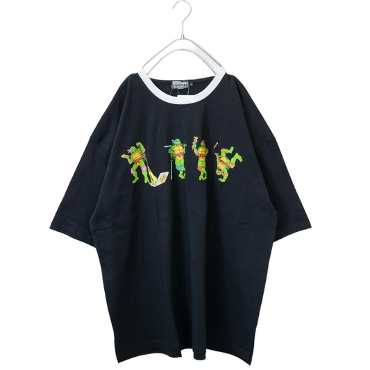 Turtles Ninja Turtles Ringer BIG T-shirt Charcoal Charcoal - YOUAREMYPOISON