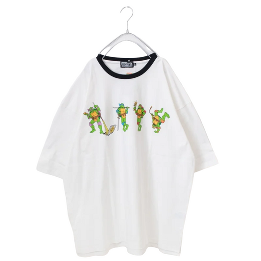 TURTLES Ninja Turtles Ringer Big T-shirt Off White