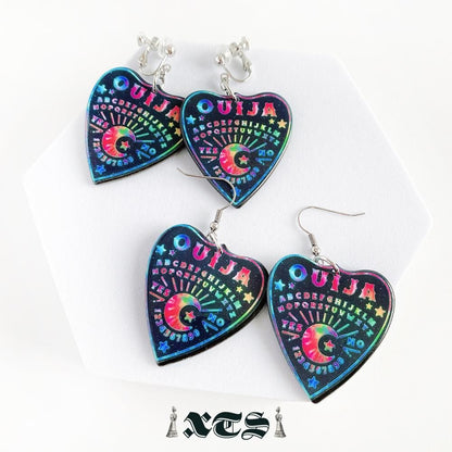 XTS カラフル ウィジャボード Tie dye Ouija Planchette ピアス BLACK TS0268