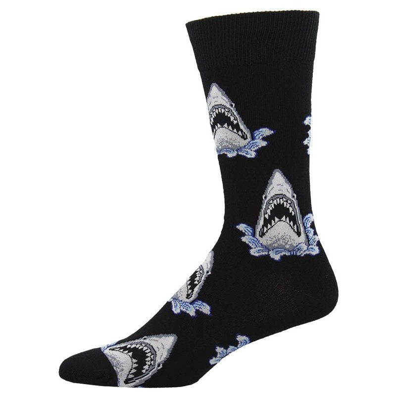 Socksmith Sock Miss Shark Attack Crew Socks Black - YOUAREMYPOISON