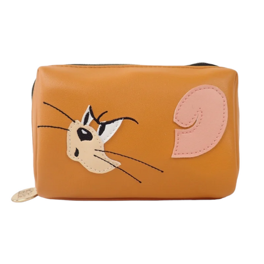 TOM &amp; JERRY x Flapper Face Applique Cosmetic Pouch Jerry