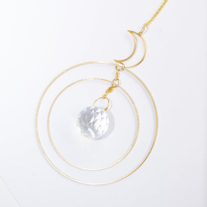 Crescent Glass Ball Suncatcher GOLD Gold - YOUAREMYPOISON
