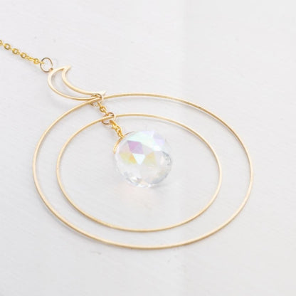 【会員限定0円】三日月 ガラスボール サンキャッチャー GOLD ゴールド
