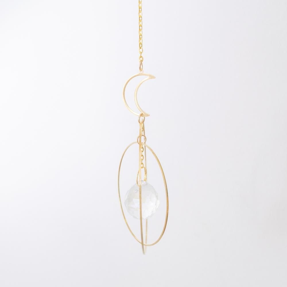 【会員限定0円】三日月 ガラスボール サンキャッチャー GOLD ゴールド
